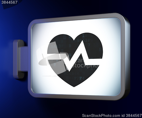 Image of Healthcare concept: Heart on billboard background