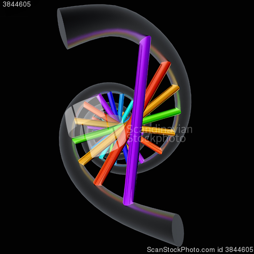 Image of DNA structure model