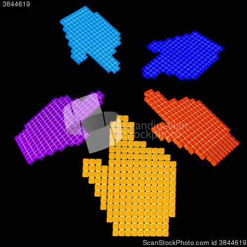 Image of Set of Link selection computer mouse cursor