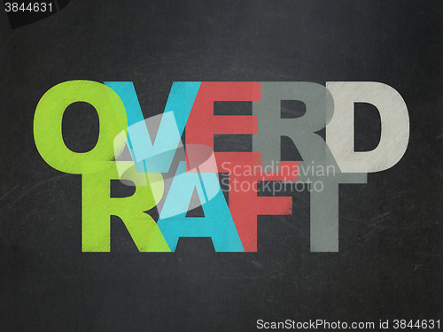 Image of Business concept: Overdraft on School Board background