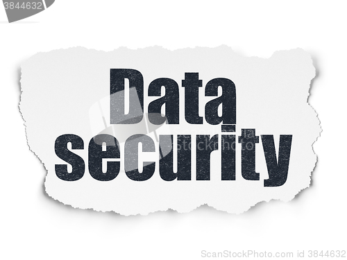 Image of Privacy concept: Data Security on Torn Paper background