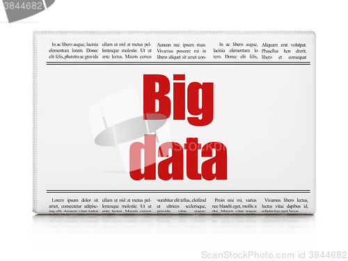 Image of Information concept: newspaper headline Big Data