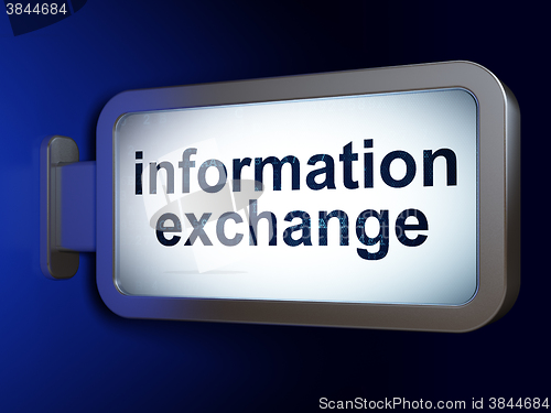 Image of Information concept: Information Exchange on billboard background
