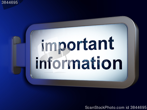 Image of Information concept: Important Information on billboard background