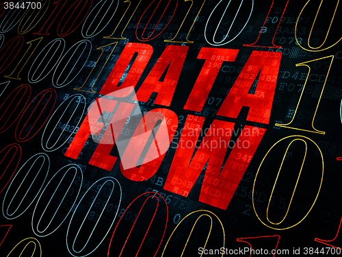 Image of Information concept: Data Flow on Digital background