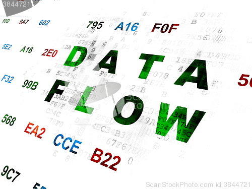 Image of Data concept: Data Flow on Digital background