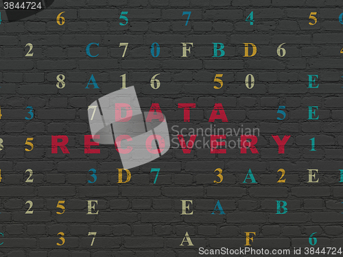 Image of Information concept: Data Recovery on wall background