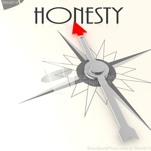 Image of Compass with honesty word