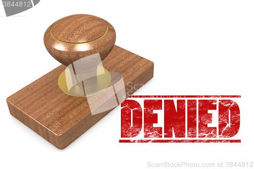 Image of Denied wooded seal stamp