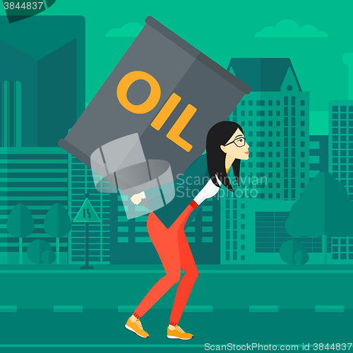 Image of Woman with oil can.