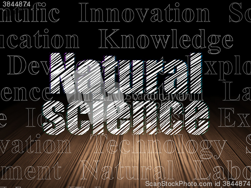 Image of Science concept: Natural Science in grunge dark room