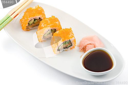 Image of sushi rolls