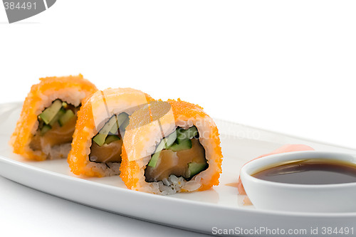 Image of sushi rolls