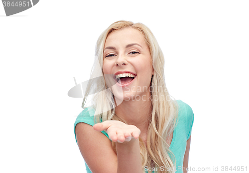 Image of smiling young woman or teenage girl