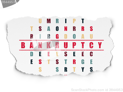 Image of Finance concept: Bankruptcy in Crossword Puzzle