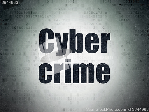 Image of Privacy concept: Cyber Crime on Digital Paper background