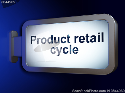 Image of Advertising concept: Product retail Cycle on billboard background