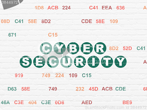 Image of Protection concept: Cyber Security on wall background