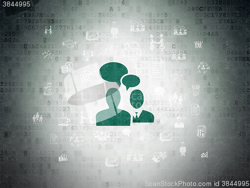 Image of Business concept: Business Meeting on Digital Paper background