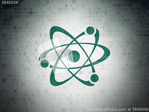 Image of Science concept: Molecule on Digital Paper background