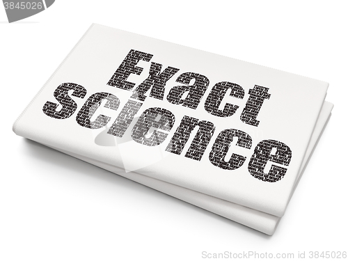 Image of Science concept: Exact Science on Blank Newspaper background