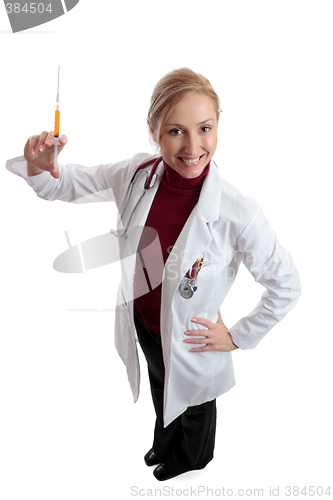 Image of Doctor or vet with needle syringe