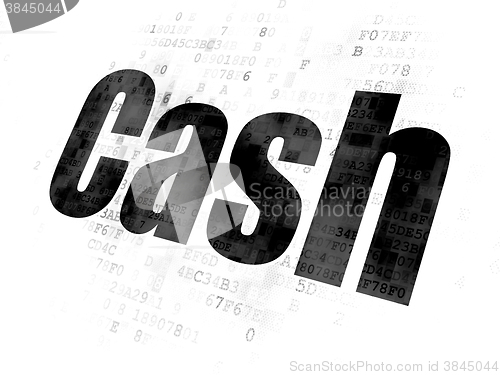 Image of Money concept: Cash on Digital background