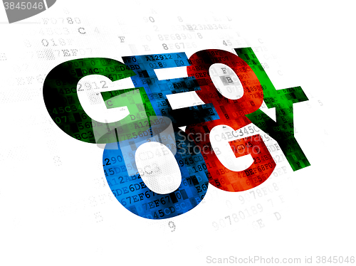 Image of Science concept: Geology on Digital background