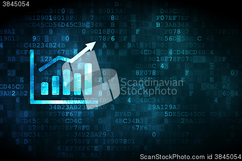 Image of Business concept: Growth Graph on digital background