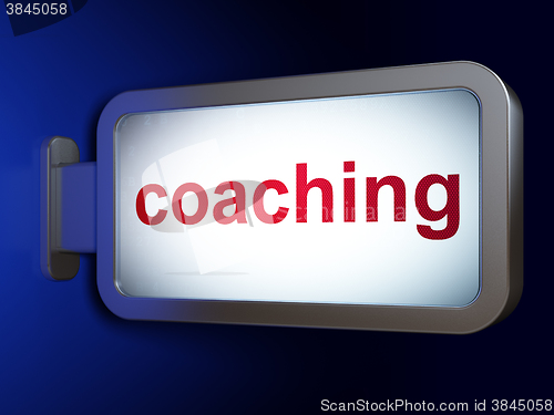 Image of Education concept: Coaching on billboard background