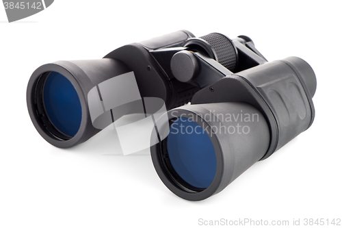Image of Black binoculars isolated