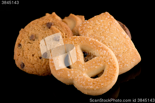 Image of Butter cookies on black