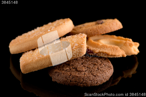 Image of Butter cookies on black
