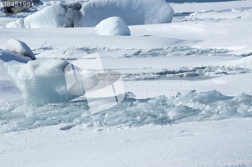Image of Ice blocks at glacier lagoon Jokulsarlon, Iceland