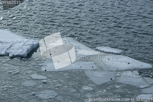 Image of Ice blocks melting at glacier lagoon Jokulsarlon, Iceland