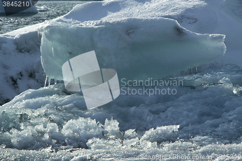 Image of Ice blocks at glacier lagoon Jokulsarlon, Iceland