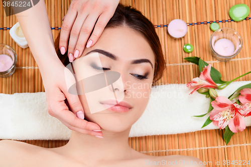 Image of Beautiful young woman at a spa salon