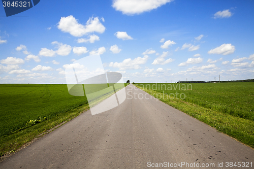 Image of road in a field  