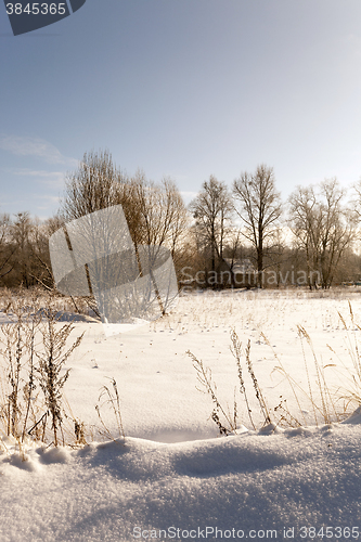 Image of winter time   with snow