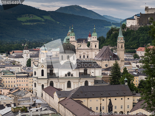 Image of Houses standing near the river in Salzburg