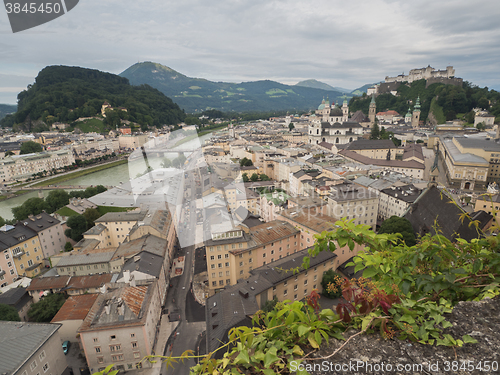 Image of Houses standing near the river in Salzburg