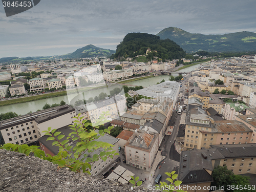 Image of Houses standing near the river in Salzburg