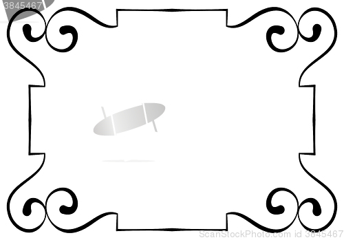 Image of Vector horizontal black frame on a white background