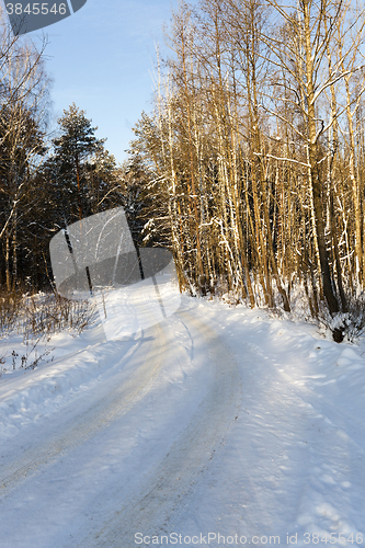 Image of Snow covered road  