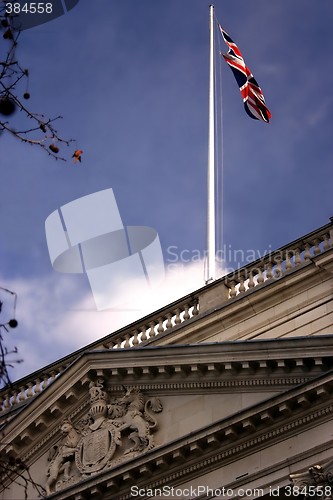 Image of UK flag , royal sign . . London.