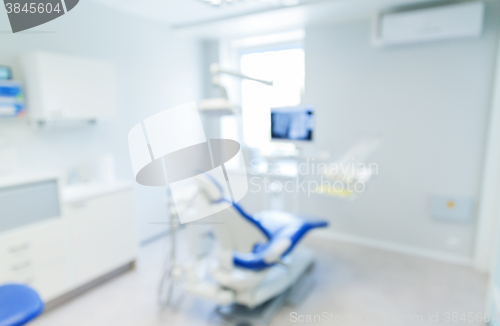 Image of blurred modern dental clinic office interior bokeh