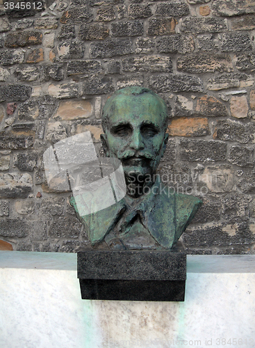 Image of bust of hero  leader in Kalemegdan Park Fortress  Belgrade Serbi