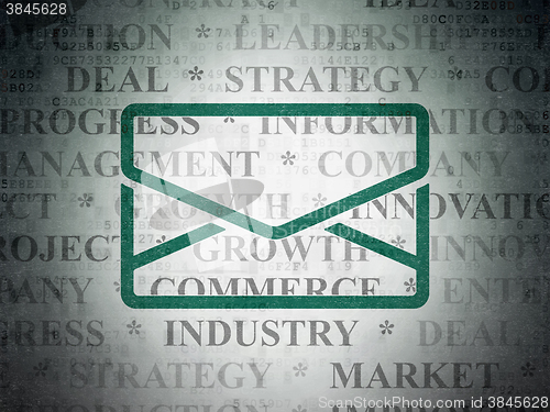 Image of Finance concept: Email on Digital Paper background