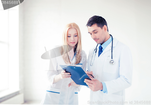 Image of two young attractive doctors