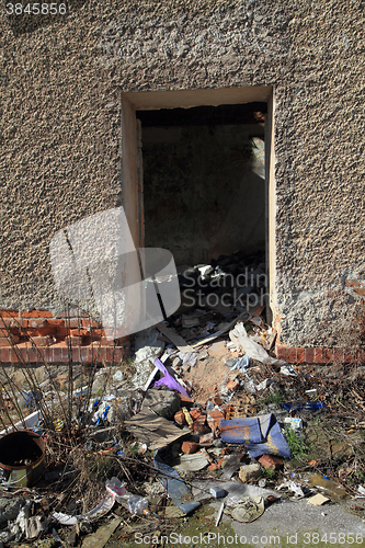 Image of garbage dump in the old house